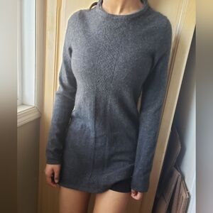 Women's Dark Gray Long Sweater